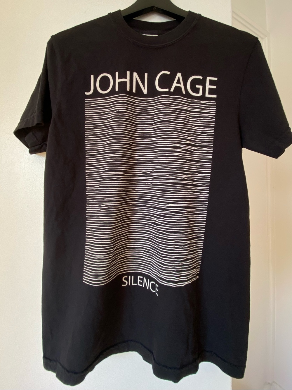 Comfort Colors Black John Cage 'Silence' Graphic Tee